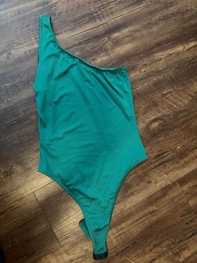 SHEIN Teal One-Shoulder Bodysuit